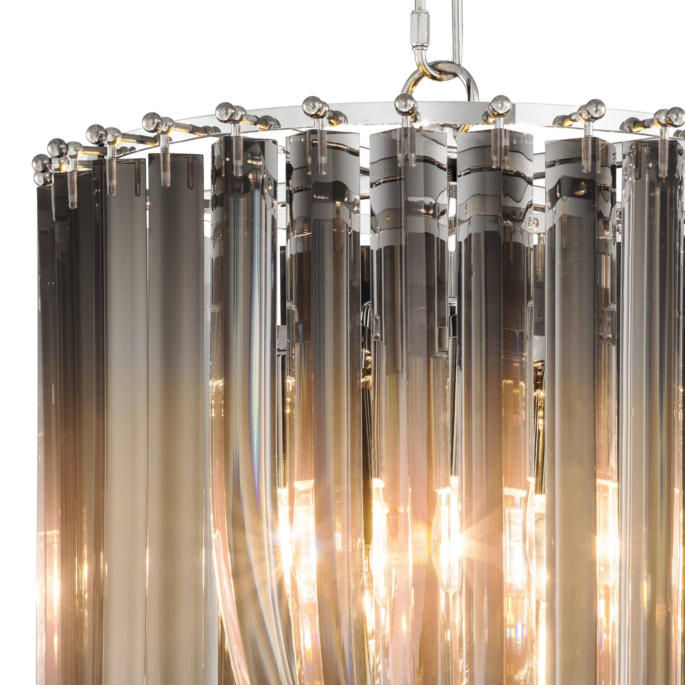 Murano ø 35 cm Chandelier - [Nickel/Smoke] - Eichholtz - Luxury Lighting Boutique