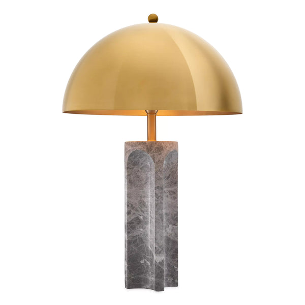 Absolute Table Lamp - (Grey Marble | Antique Brass Finish) - Eichholtz - Luxury Lighting Boutique