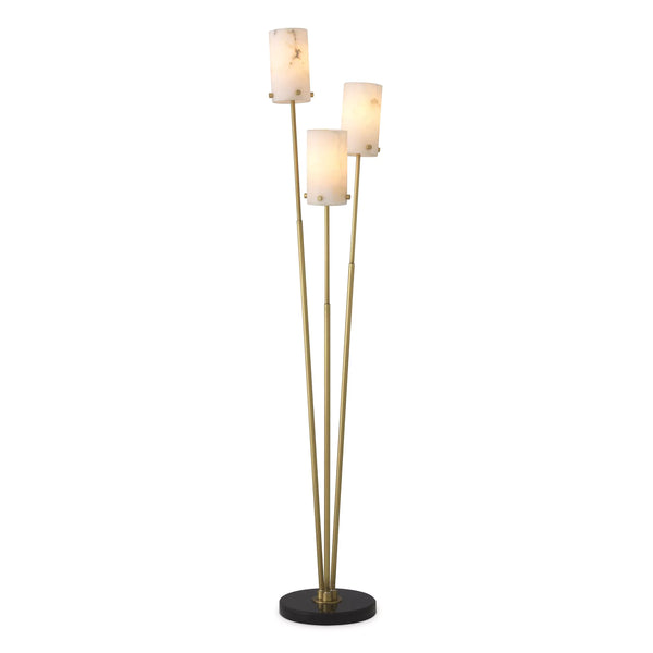 Rodolpho Floor Lamp - (Antique brass finish | alabaster) - Eichholtz Luxury Lighting Boutique