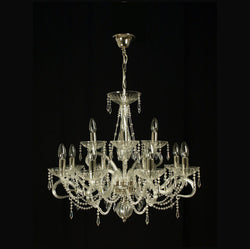 Pianissimo 12 Crystal Glass Chandelier (Gold/Silver) - Wranovsky - Luxury Lighting Boutique