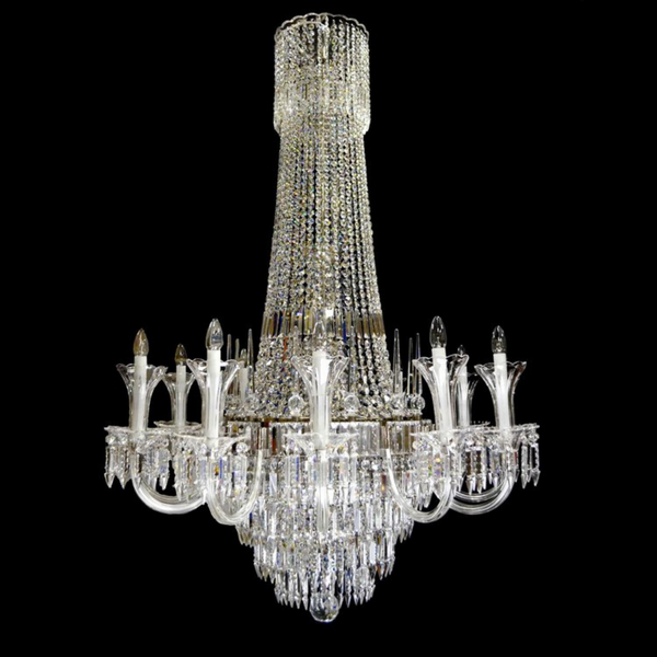 Lanceur 22 Crystal Glass Chandelier - Wranovsky Luxury Lighting Boutique