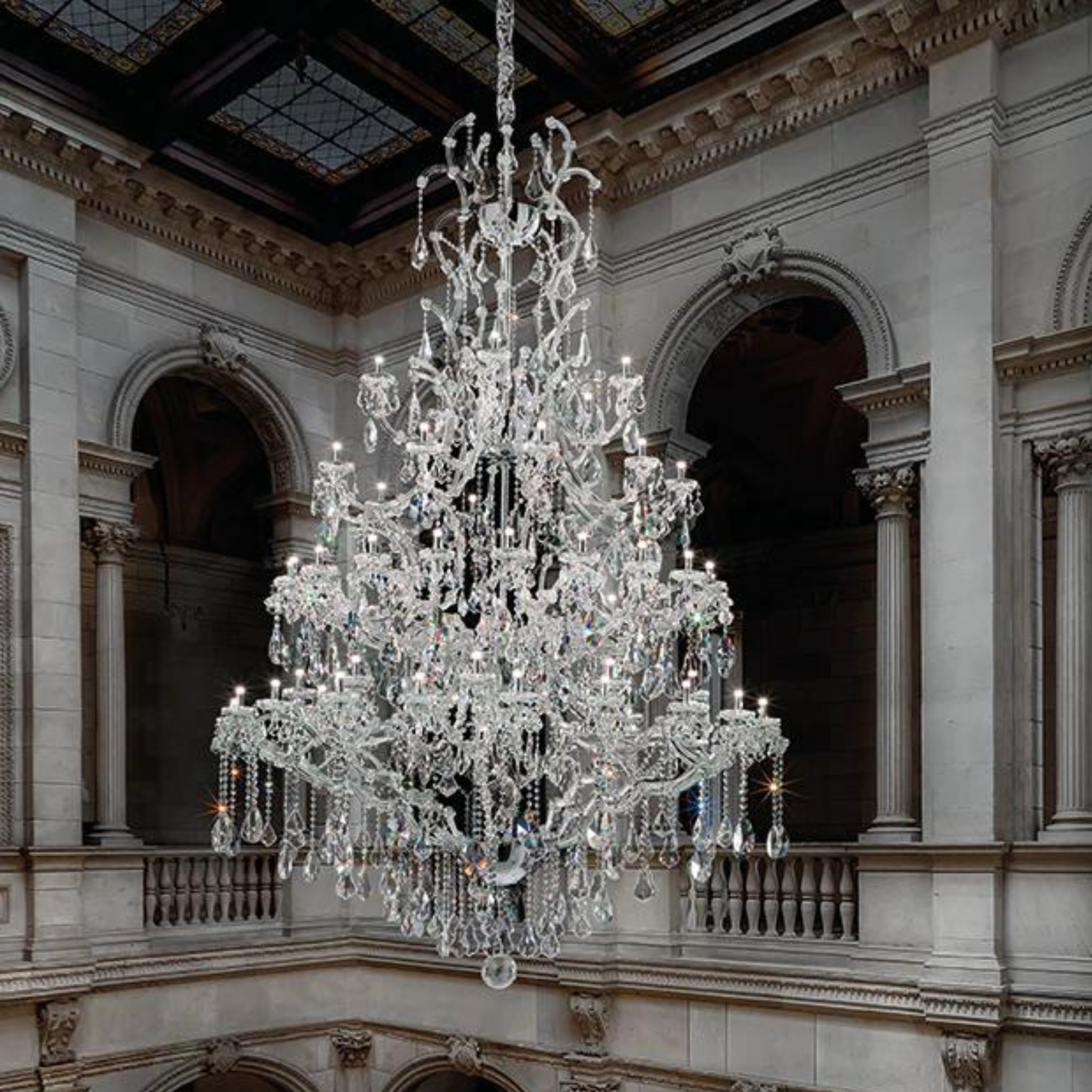 Maria Theresa 35/65 Light Crystal Glass Chandelier (M/L) - Masiero VE 907 - Luxury Lighting Boutique