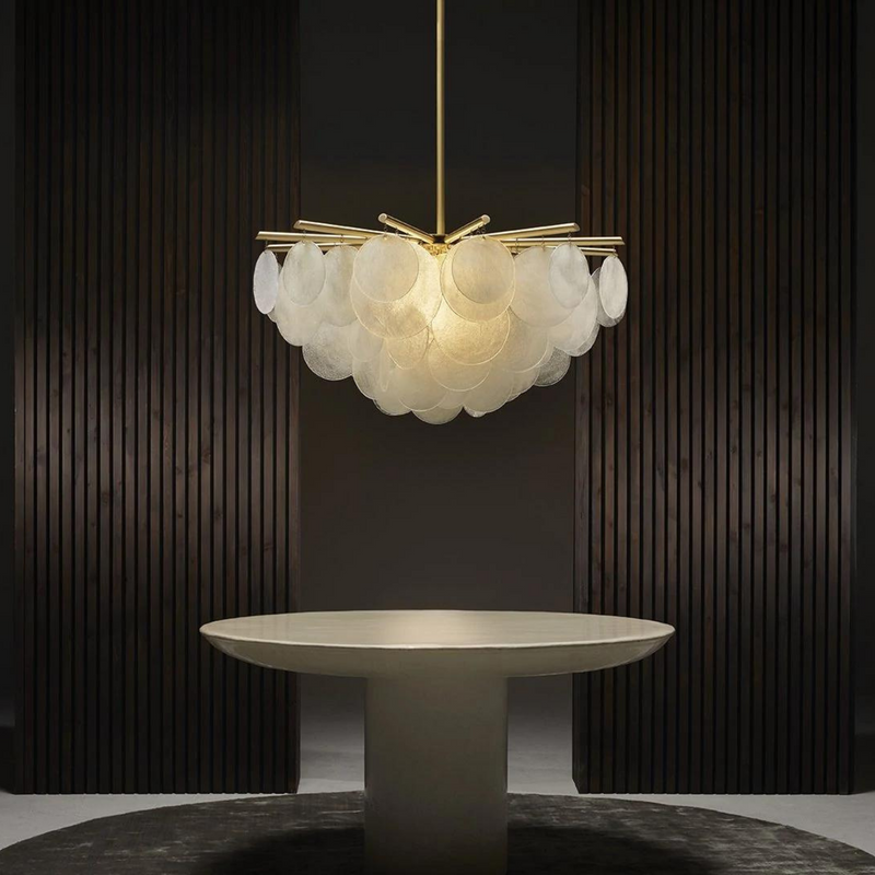 Round modern deals chandelier